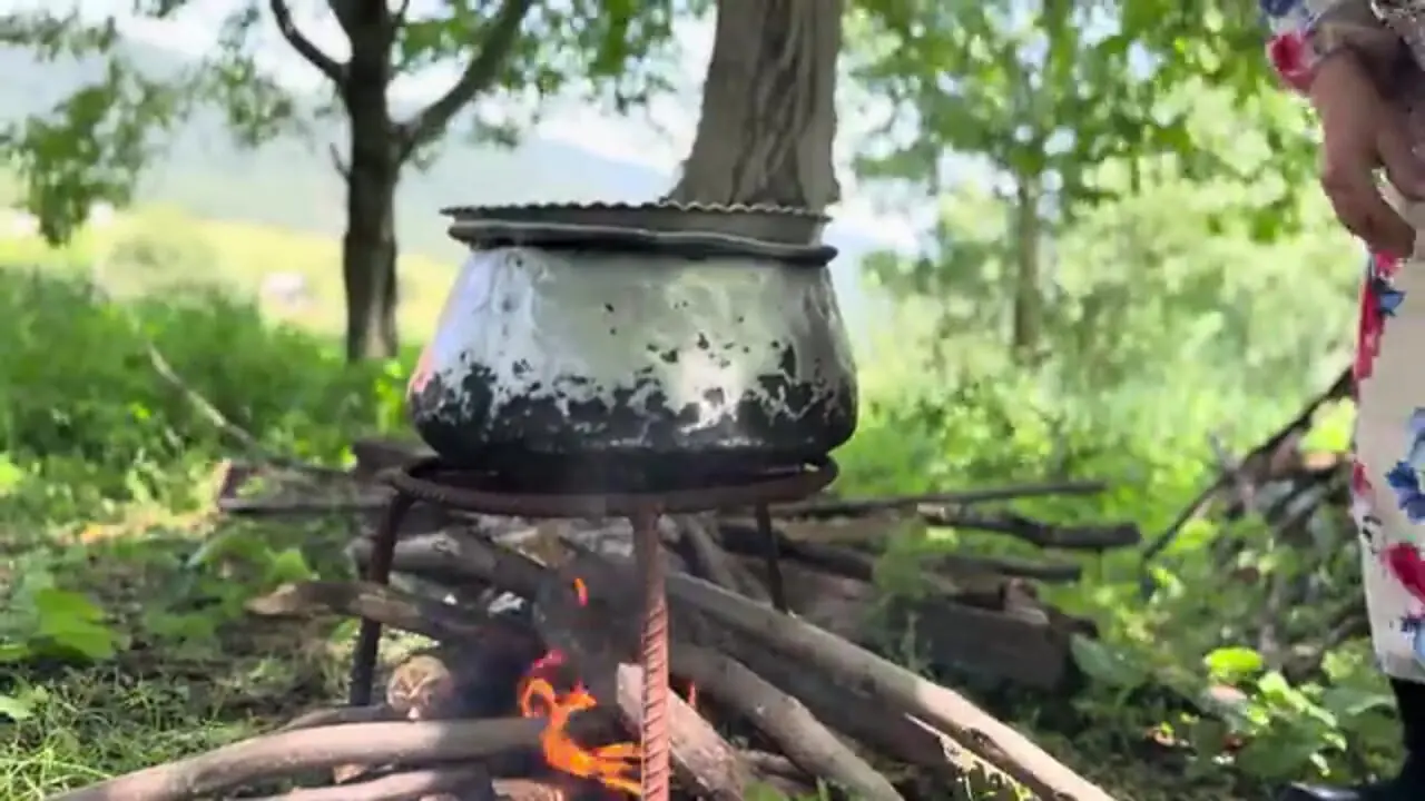 ببینید؛ غذای روستایی در ایران؛ برداشت باقالی و پخت یک غذای محلی با آن