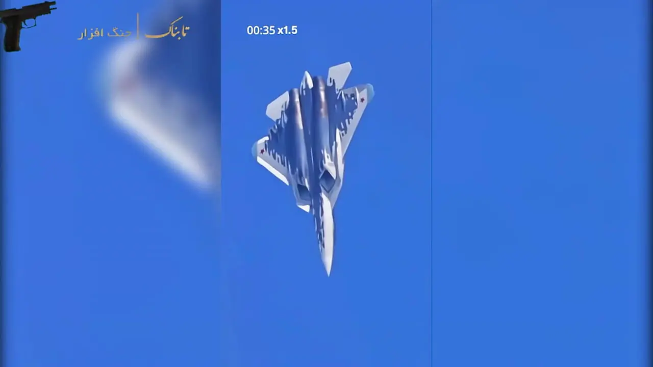 ببینید؛ مانور زیبای سوخو 57 با هنرنمایی خلبان 63 ساله