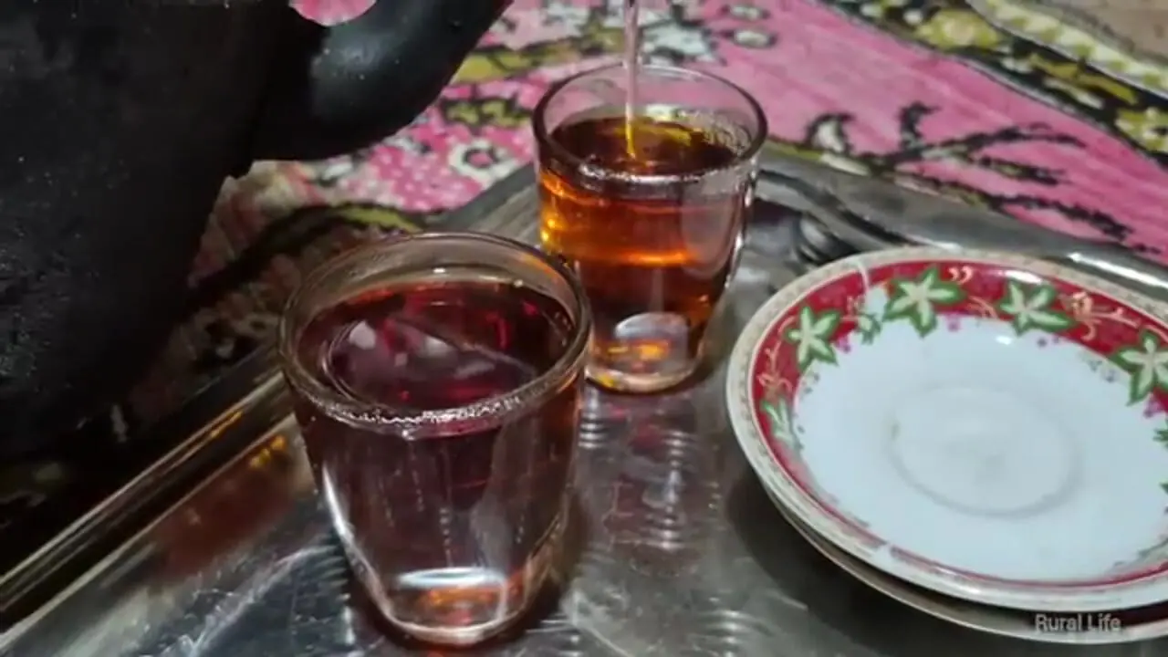 ببینید؛ غذای روستایی در ایران؛ پخت قورمه سبزی توسط زوج روستایی