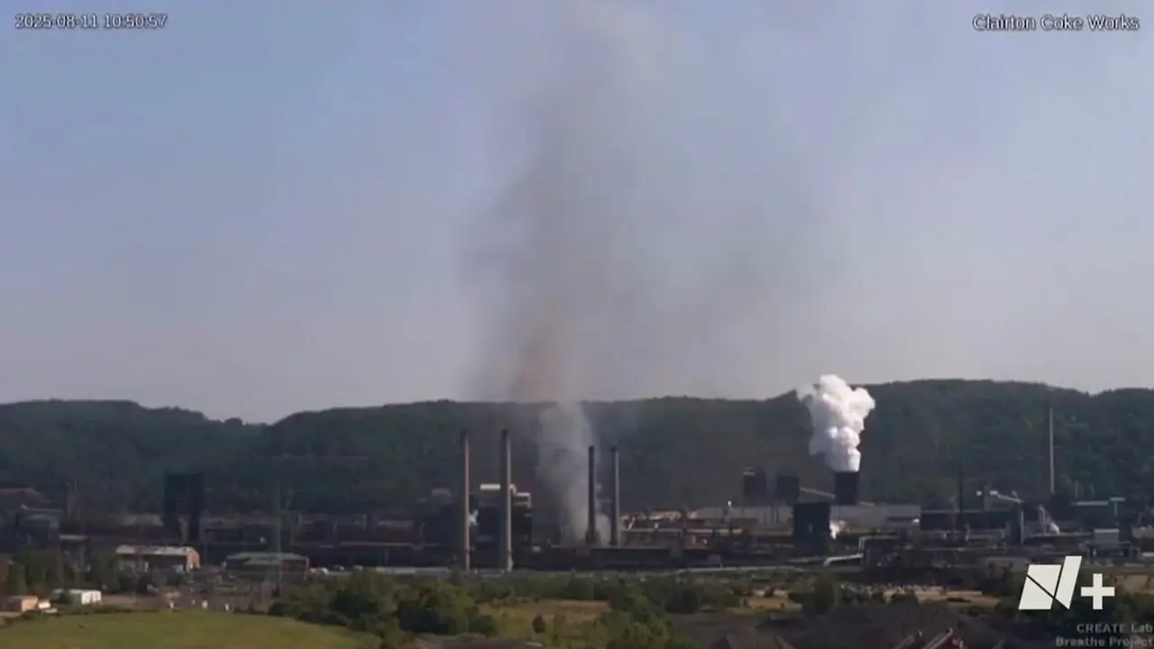 ببینید؛ لحظه وقوع انفجار در کارخانه فولاد پنسیلوانیا