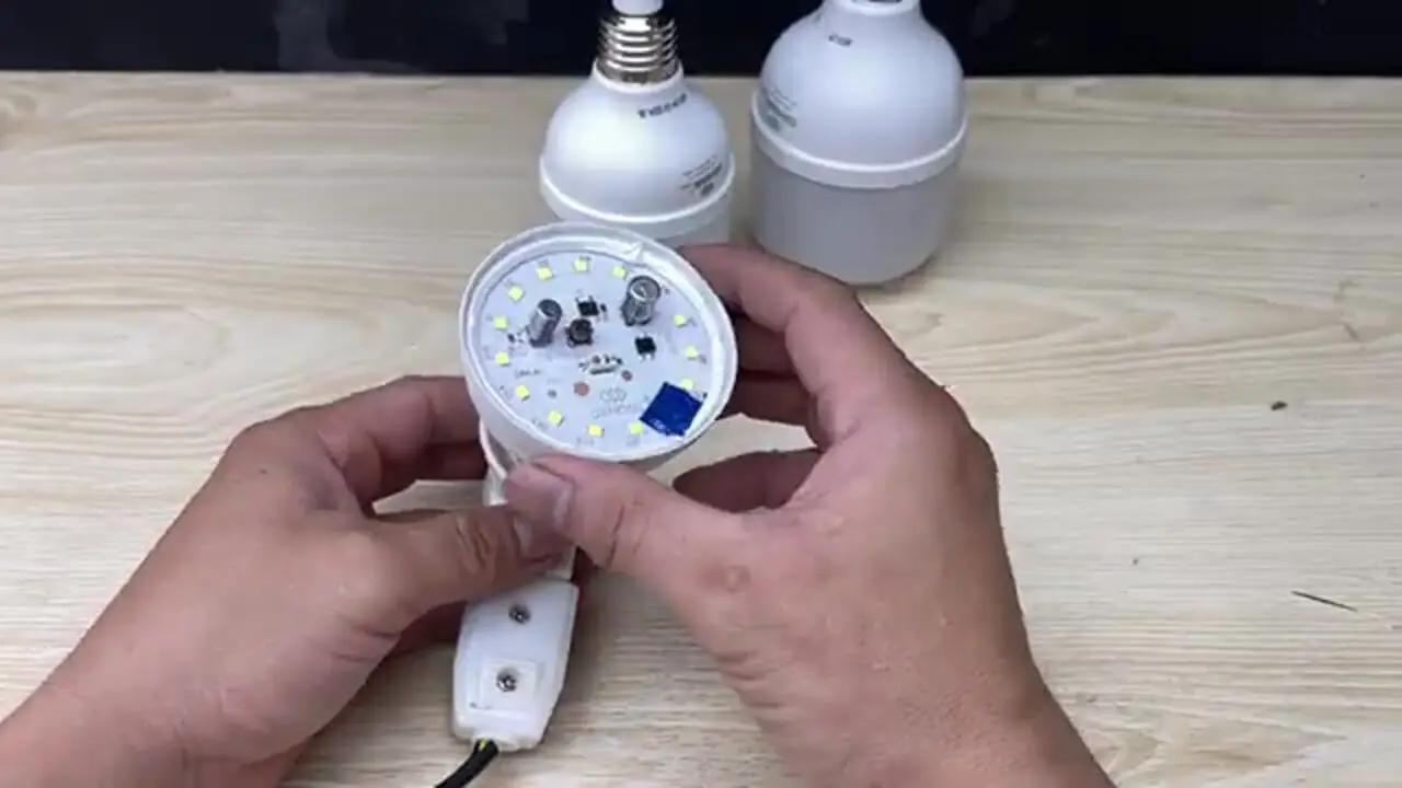 ببینید؛ روشی ساده برای تعمیر لامپ LED سوخته با استفاده از چسب برق