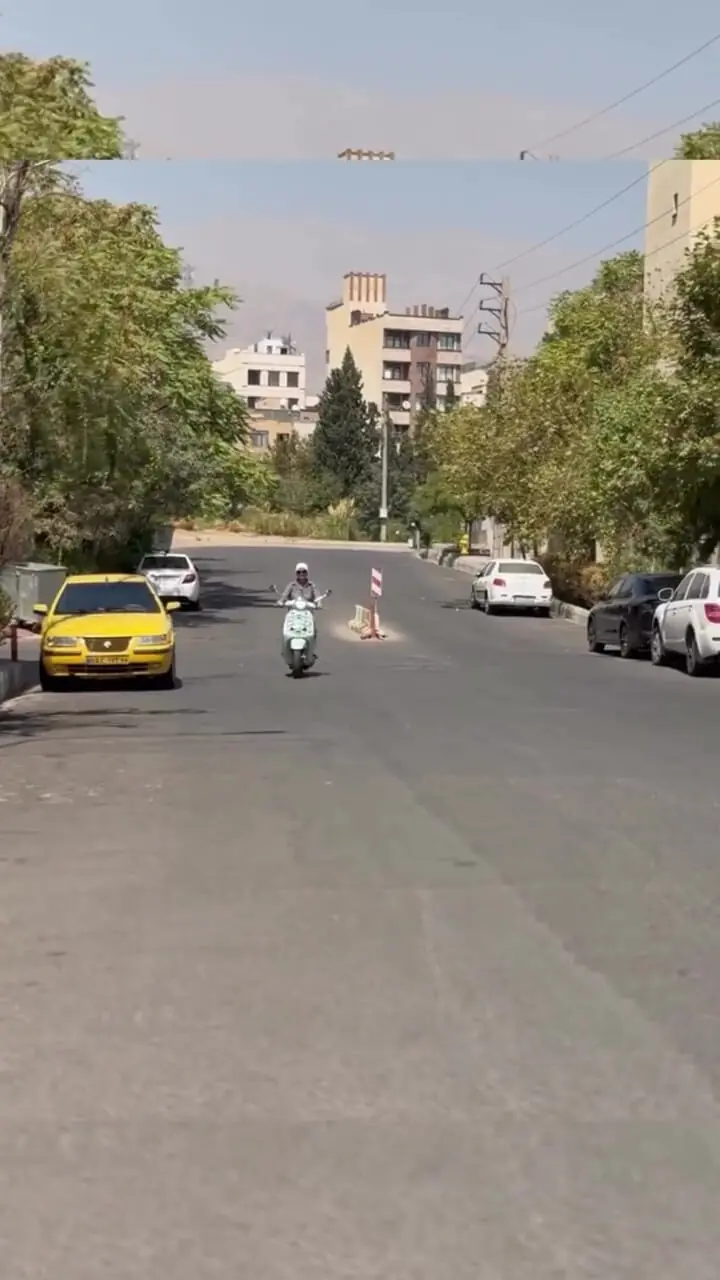 ببینید؛ موتور سواری رویا جاویدنیا در خیابان‌های تهران