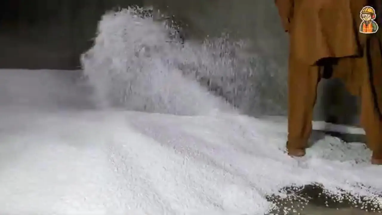 فرآیند تماشایی تولید انبوه فوم در کارخانه ای در پاکستان