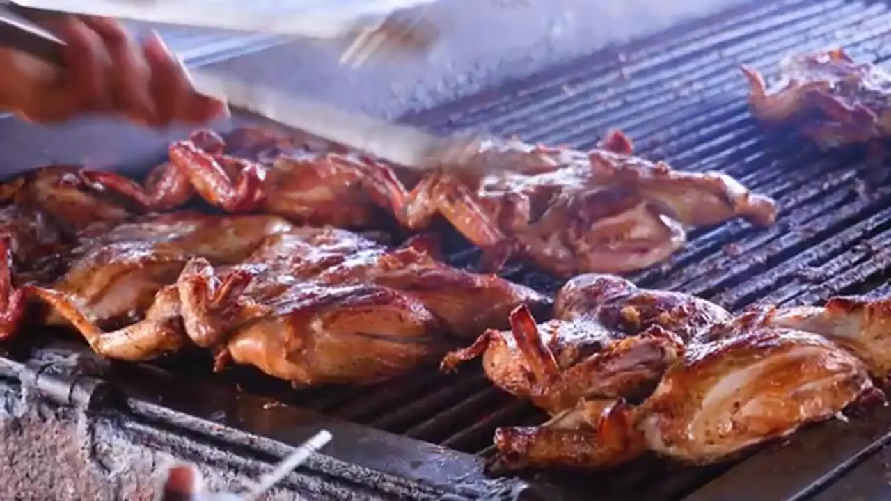 غذای خیابانی در آفریقای جنوبی؛ کباب مرغ روی هیزم در پرتوریا