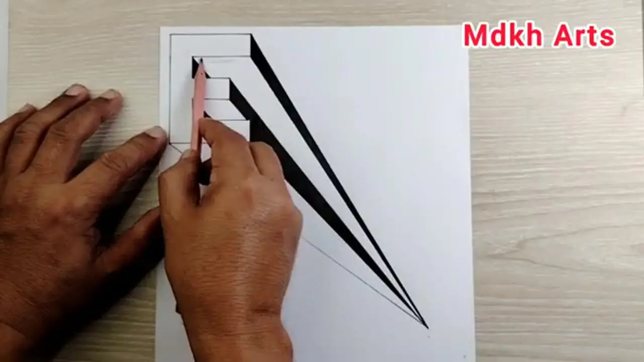 نحوه کشیدن یک نقاشی سه بعدی ساده و خلاقانه