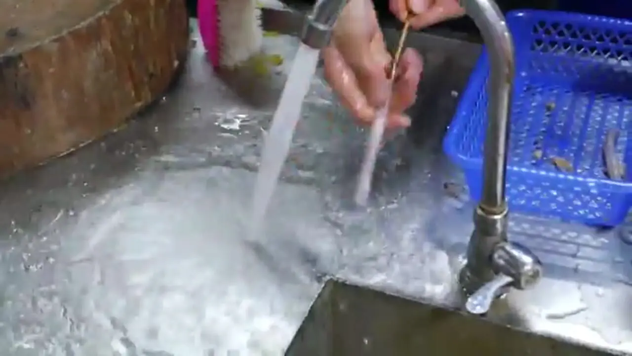 غذای خیابانی در چین؛ پخت یک غذای متفاوت با کِرم شنی و پیازچه در شهر بیهای