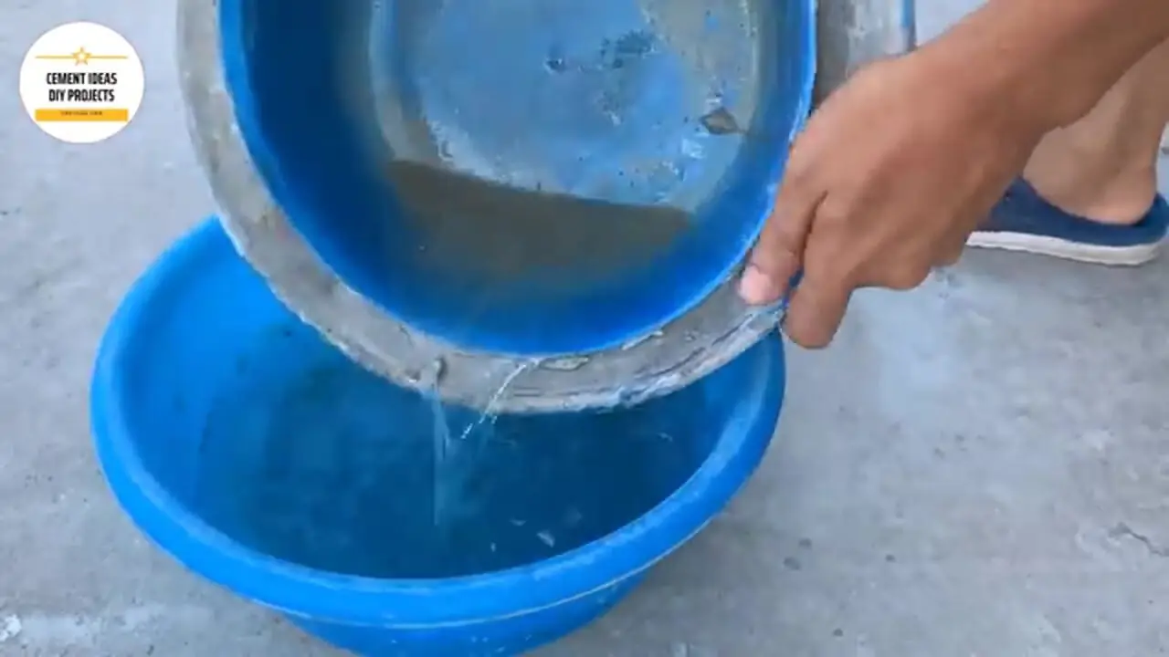 آموزش درست کردن یک روشویی زیبا با سیمان و سطل پلاستیکی