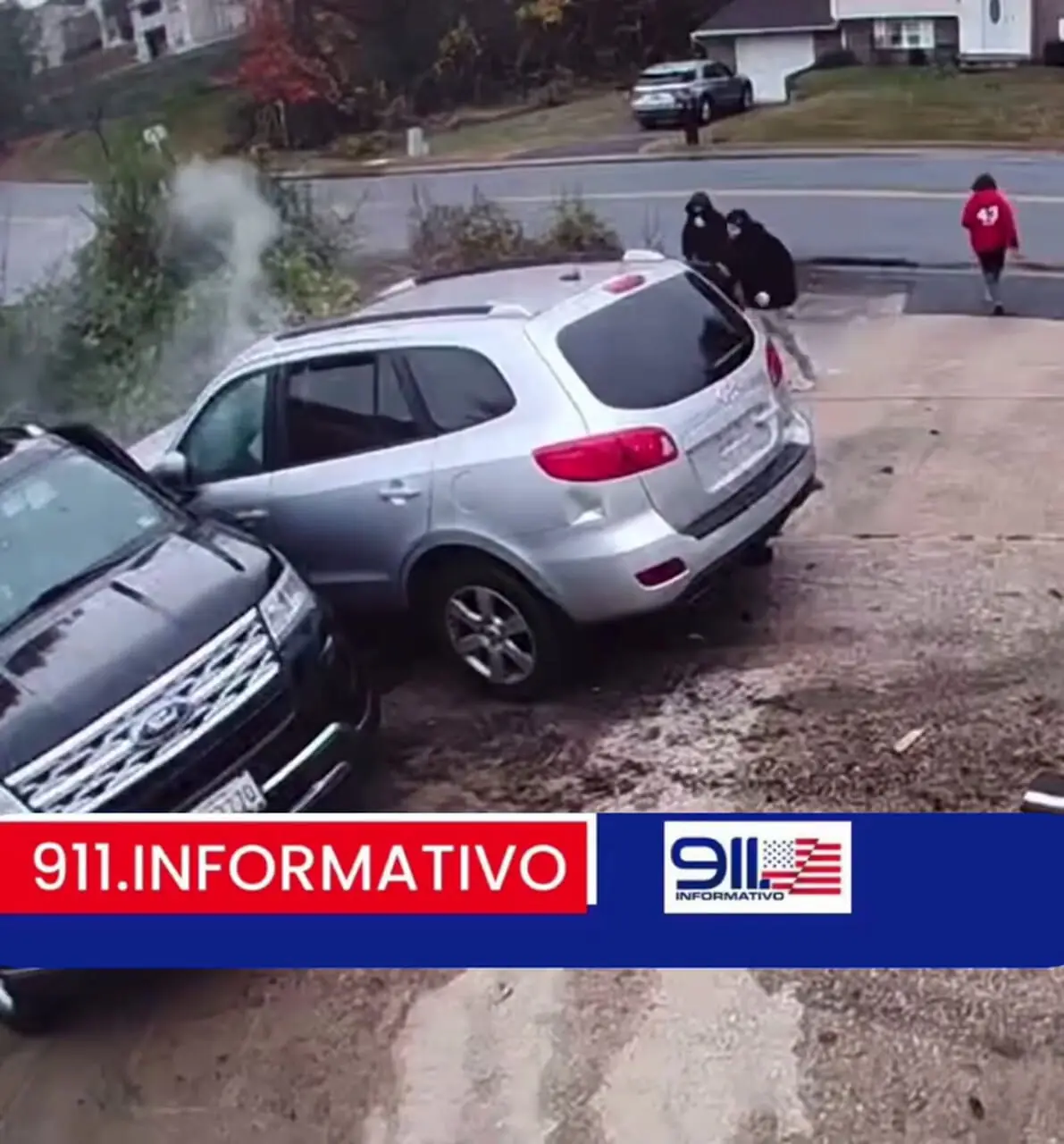 ببینید؛ لحظه وقوع تصادف شدید سانتافه حین فرار سارقین!