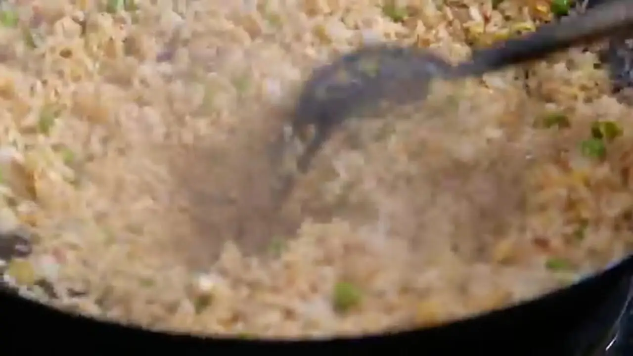 ببینید| غذای خیابانی در آمریکا؛ شاه میگوی کبابی با برنج سرخ شده و تخم مرغ در نیویورک