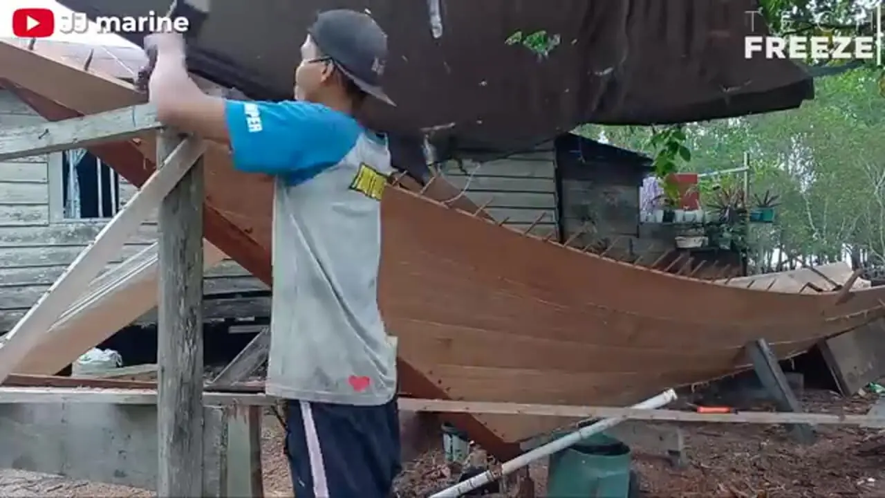 فرآیند دیدنی ساخت یک قایق چوبی تندرو به روش تایوانی ها