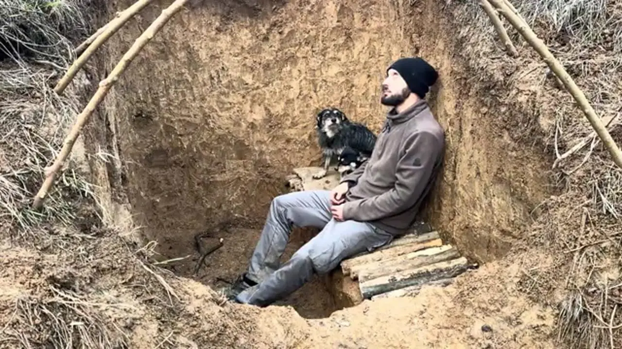 فرآیند ساخت یک پناهگاه زیر زمینی مخفی در دل جنگل های آلمان