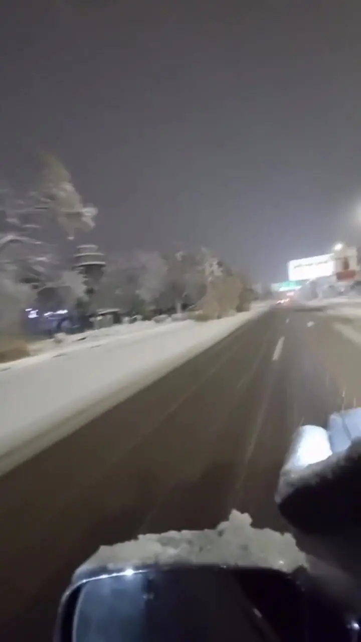 ببینید؛ سقوط درختها زیر بار سنگین برف؛ هوای برفی شهر را ببینید