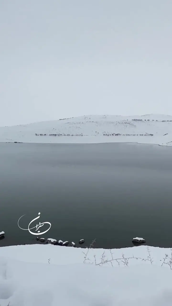 ببینید؛ حجم آبِ سد اکباتان بعد از بارش برف جلب‌توجه کرد