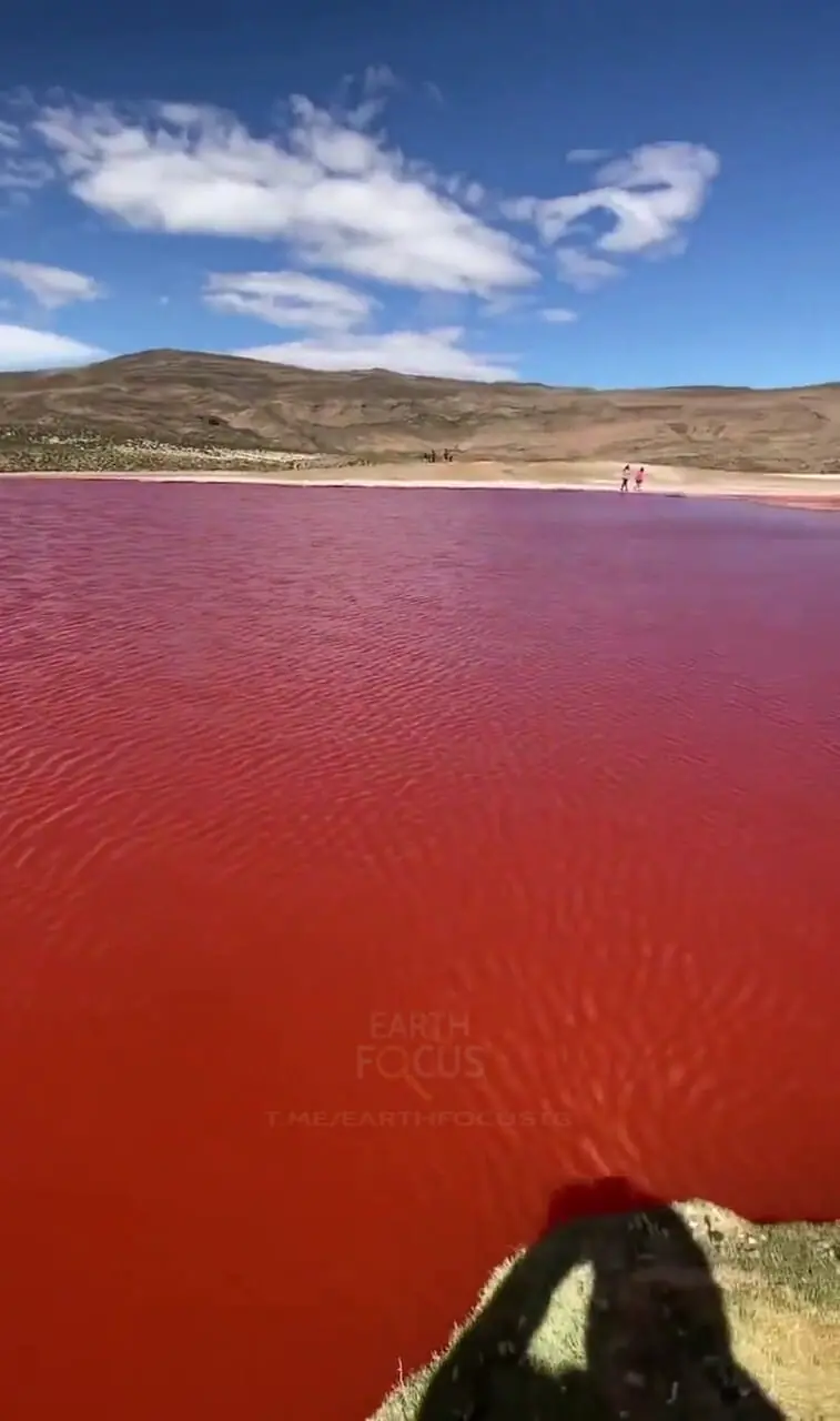 این دریاچه را با خون پر کرده‌اند!