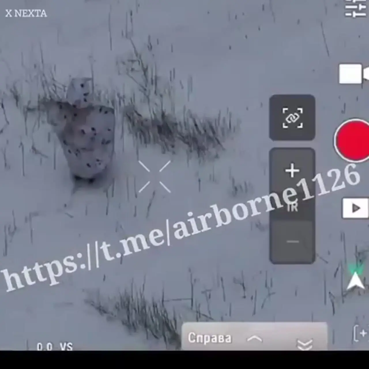 لحظه هدف قرار گرفتن سرباز روسی با لباس ضد پهپاد پنگوئنی در برف