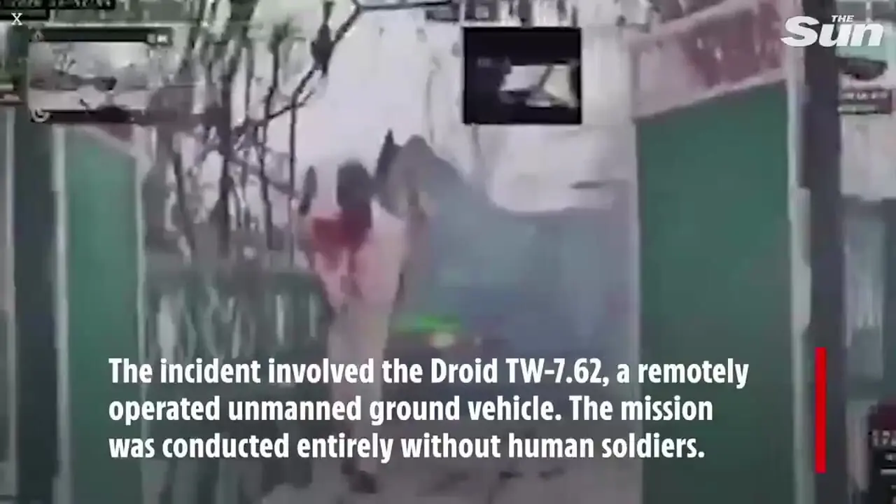 سربازان روسیه با کنار گذاشتن سلاح‌های خود تسلیم ربات زمینی اوکراینی شدند