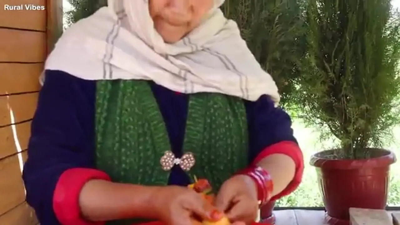 ببینید| غذای روستایی در افغانستان؛ پخت جوجه کباب توسط زوج مسن افغان در طبیعت