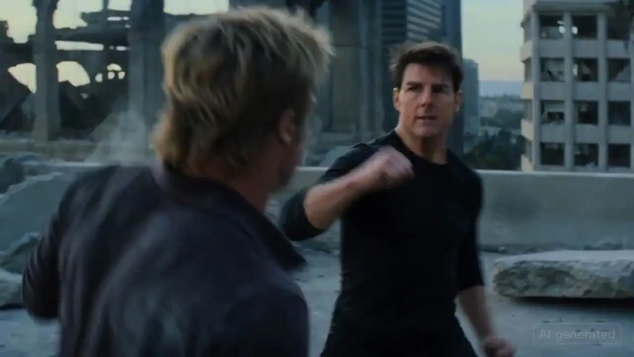 ببینید ی مبارزه تام کروز و برد پیت باعث افزایش نگرانیها نسبت به هوش مصنوعی شد