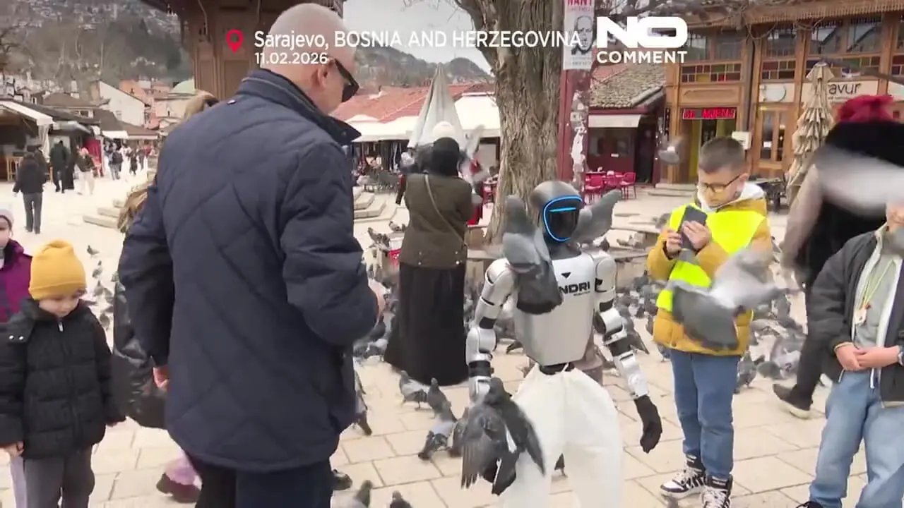 نخستین ربات انسان‌نما در خیابان‌های سارایوو