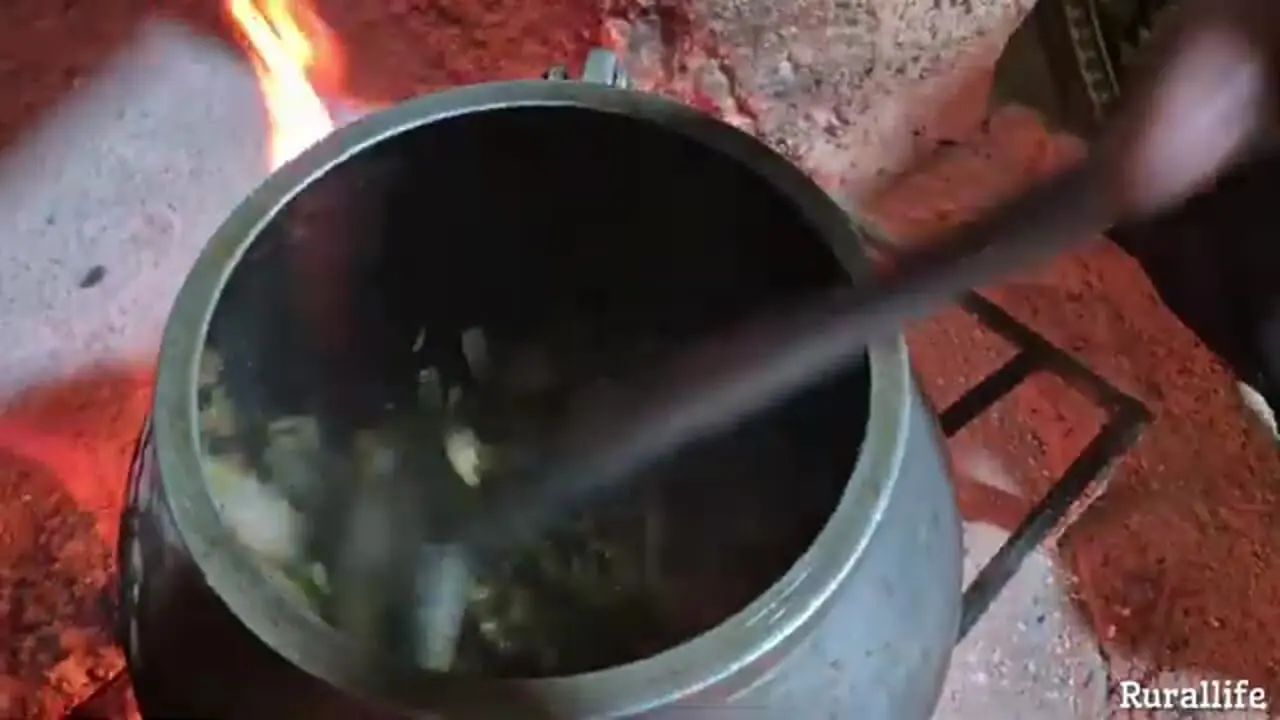 غذای روستایی در ایران؛ پخت یک غذای متفاوت با سنگدان مرغ