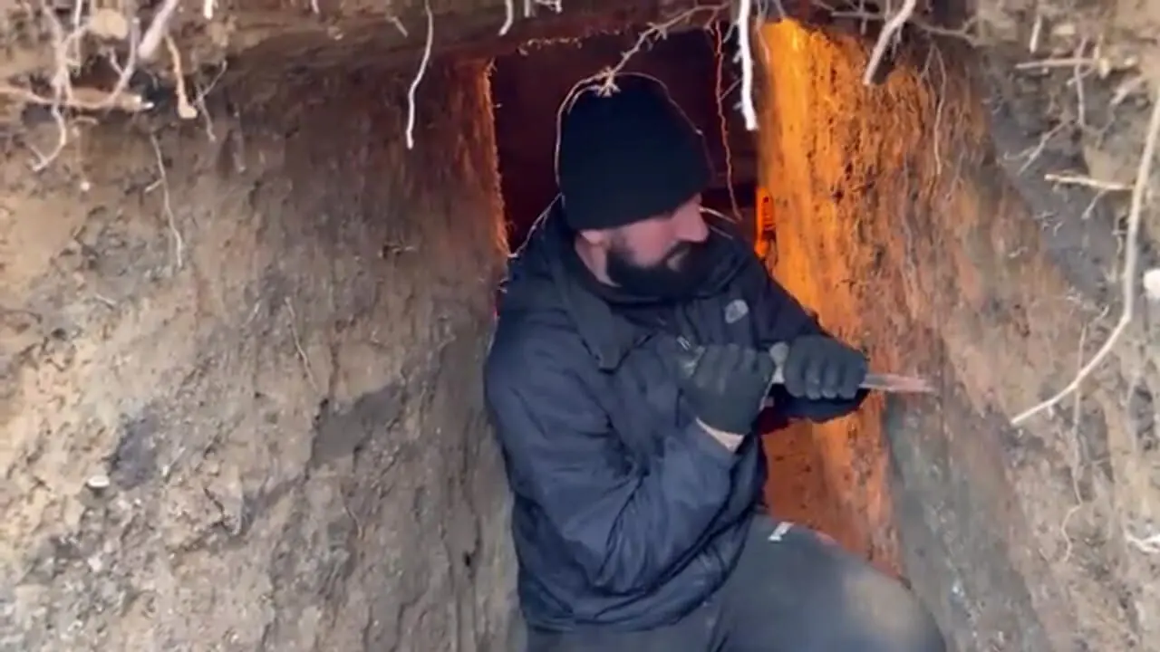 ساخت یک پناهگاه زیر زمینی شگفت انگیز در جنگل های آلمان