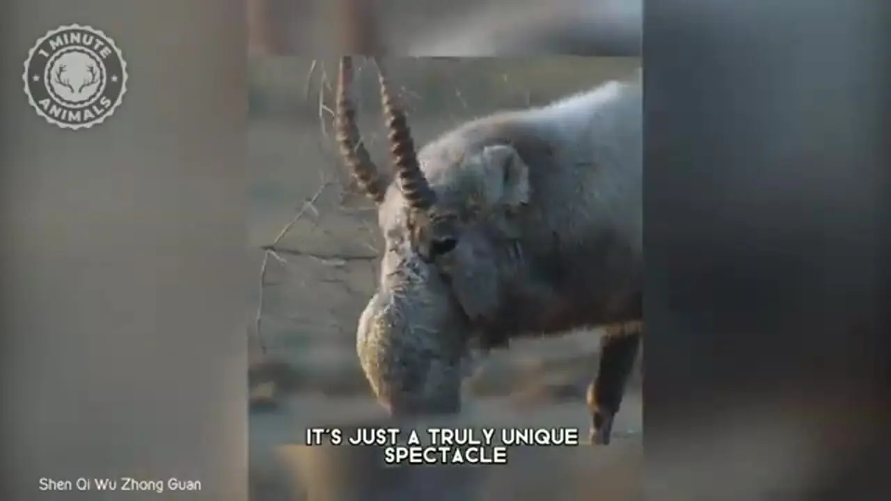 ببینید| بزکوهی سایگا؛ حیوانی کمیاب با دماغی عجیب و غریب