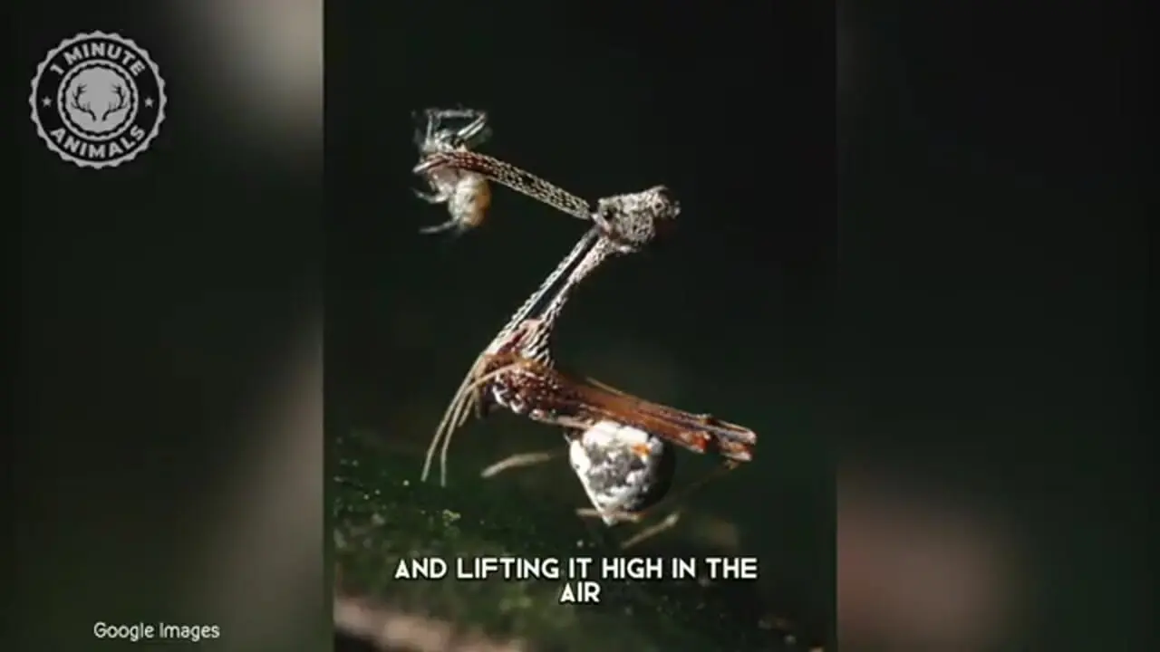 ببینید| عنکبوت پلیکانی؛ جانداری شگفت انگیز با گردن و آرواره های بلند!