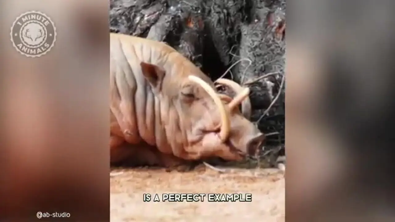 ببینید| خوک آهو؛ حیوان عجیب و نادری که می تواند خود را زخمی کند!