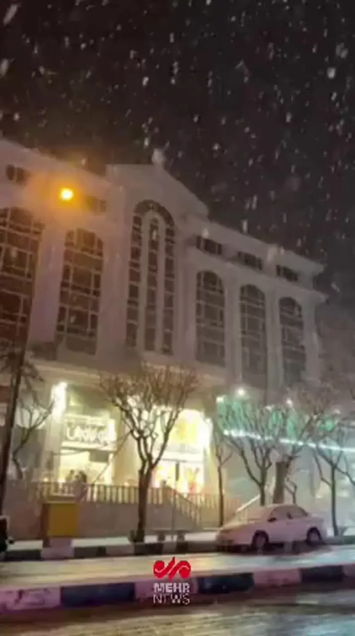 ببینید| تصاویری از بارش برف در تهران