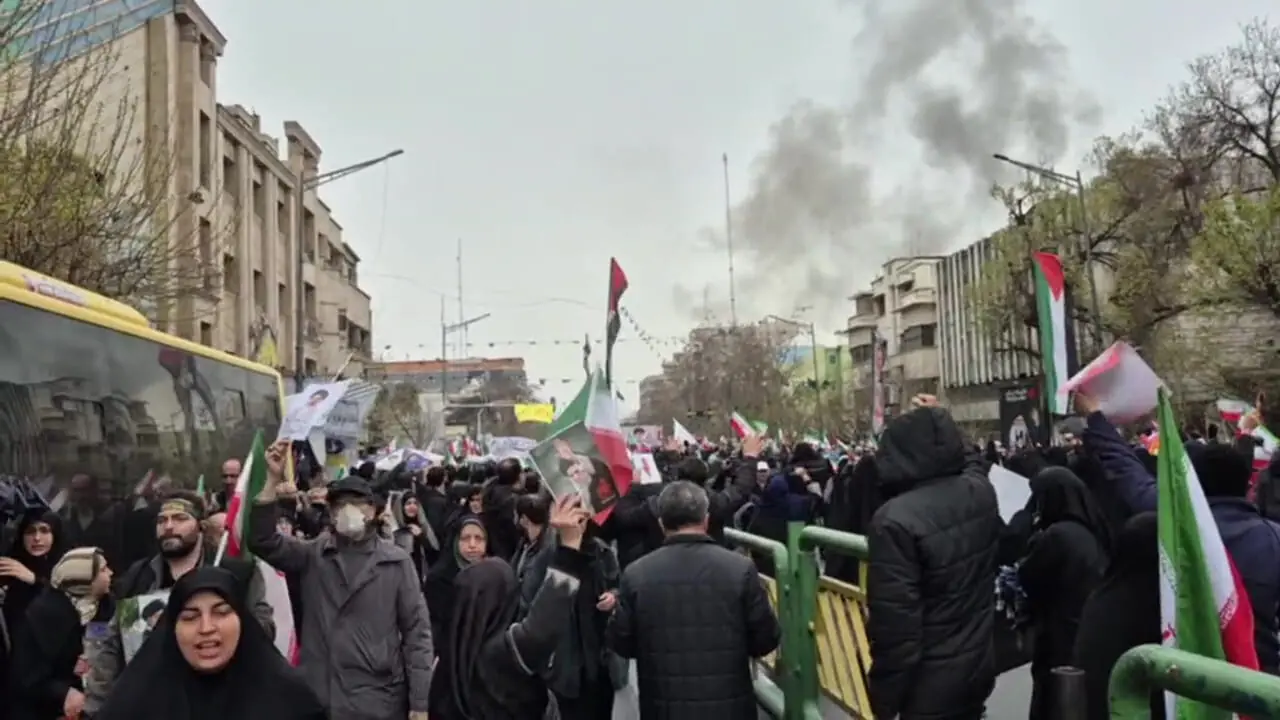 ببینید| انفجار در نزدیکی محل راهپیمایی روز قدس تهران