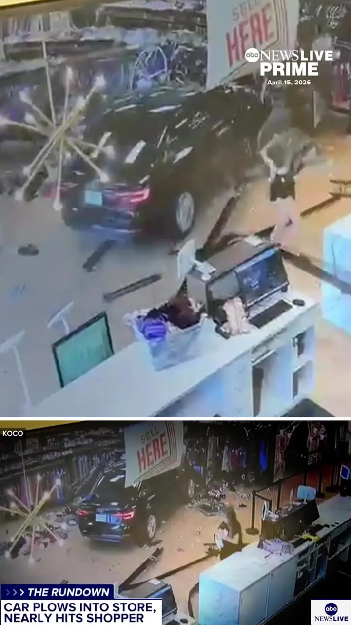 ببینید| لحظه وحشتناک برخورد خودرو با ویترین بوتیک