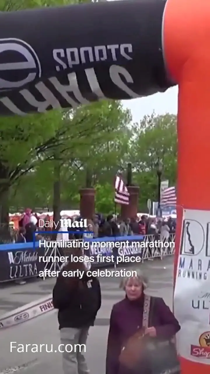 ببینید| باخت عجیب دونده ماراتن در خط پایان