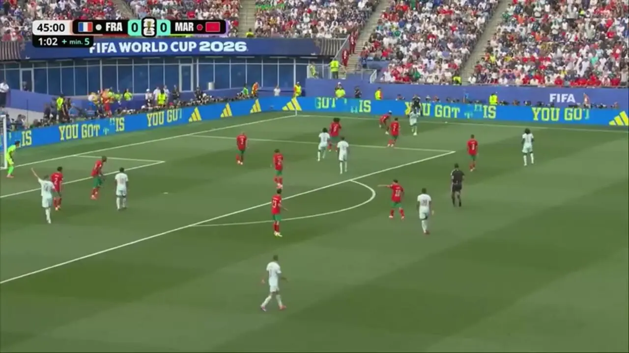 خلاصه بازی فرانسه ۲ - مراکش ۰ در جام جهانی