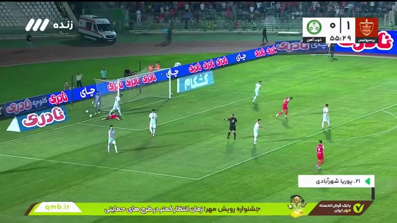 خلاصه بازی پرسپولیس ۲ - ذوب آهن ۰